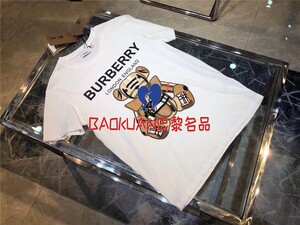 burberry短袖女巴宝莉小熊泰迪熊字母logo印花刺绣t恤男正品代购