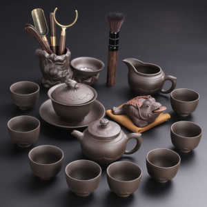 家用功夫茶具套装紫砂壶杯子茶碗全套茶杯茶壶盖碗茶道组喝茶配件