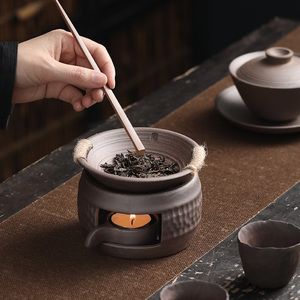 手工陶瓷烘茶器烤茶炉 粗陶茶叶提香器烘焙器醒茶器功夫茶道配件