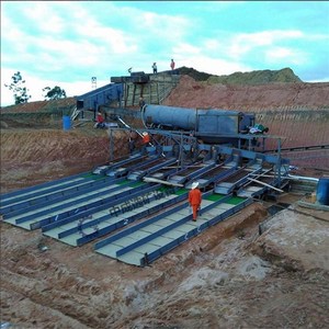 新品草溜槽沙金鼓动溜动振v槽洗沙设备非机淘金矿山洲械水洗金矿