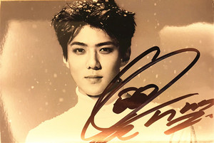 【亲笔签名照】exo《sing for you》吴世勋亲笔签名照 m