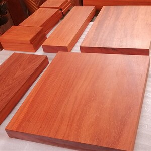 新品定制a红花音实木板料红木板材diy梨响垫板雕刻茶盘原木料厚木