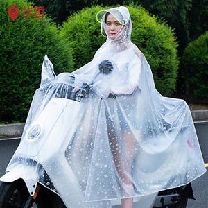 2023新款电动电瓶摩托车雨衣长款全身防暴雨加大加厚透明单人女自