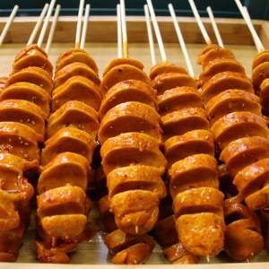 炸串面筋串烤面筋串半成品夜市小吃烧烤食材原味商用冷冻大面筋头