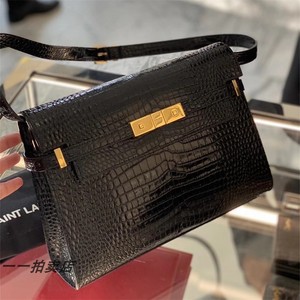 【达达拍】ysl/圣罗兰 新manhattan曼哈顿鳄鱼纹牛皮单肩斜跨女包