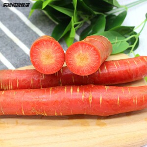 农家沙地胡萝卜生吃甜脆孕妇水果型新鲜红心沙窝红萝卜脆甜蔬菜5