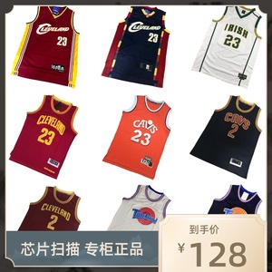 詹姆斯 骑士队23号 复古刺绣欧文卡通cavs篮球衣服国家队高中男女