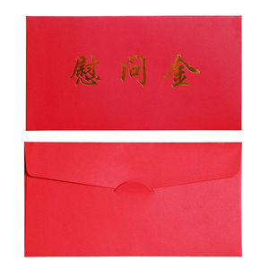 晨好(ch)100只慰问金信封助学金奖学金信封红色230*120mm6号