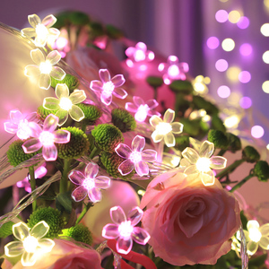 樱桃花发光玫瑰星星彩灯闪灯串求婚庆婚房卧室庭院子彩灯氛围灯
