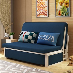 新可折叠床沙发床1.2米乳胶懒卧多功能双人客厅小人型坐户沙发.