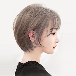 假发女短发网红自然少女酷帅气圆脸修脸气质韩国bobo头全头套式