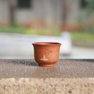 宜兴朱道君石丁纯全手工男女士紫砂主人杯子原矿紫段泥粉浆金钟杯