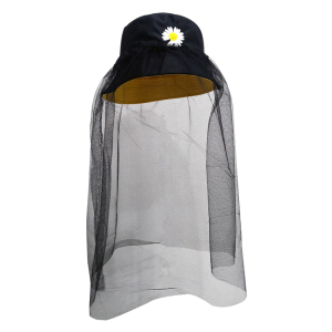 新品婴儿防蚊帽宝宝面纱帽子防e柳絮防虫遮脸帽小孩可拆遮阳