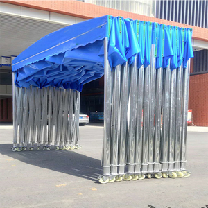 活动伸缩棚移动推拉雨棚定制户外大型收缩遮阳蓬汽车帆布折叠帐篷