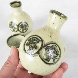 叮堂回流陶器老物件2客瓶4客杯具盅食器茶室书房客厅古董收藏