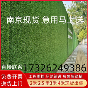 草坪围挡市政外墙绿化草工程围墙绿化操场背胶绿皮仿真绿植形象墙