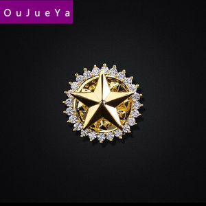 男士帅气西服胸针五角星胸针男西装装饰徽章扣针高档胸花简约商务