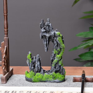 仿真造景鱼缸假山石园艺绿植小摆件微景观家居装饰盆景生态小石头