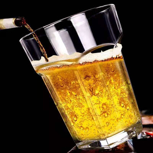 加大玻璃杯子超大巨型啤酒杯网红大容量创意杯酒吧大号v加厚红酒