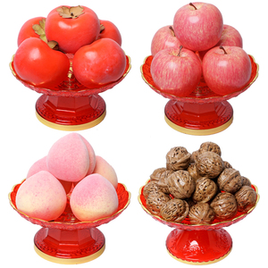 贡品仿真水果假食物食品供佛观音财神果盘用品祭祀装饰摆件新濮