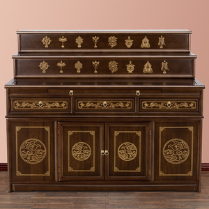 三层新中式实木藏式佛龛贡台桌供桌佛台家用现代供佛柜菩萨供奉台