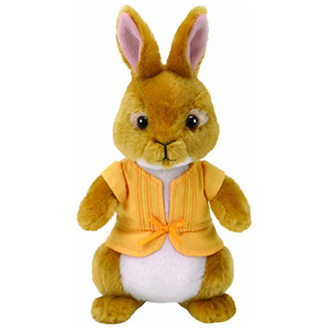 新品全球购正版ty彼得兔棉球尾公仔玩g绒可爱兔偶玩具娃娃毛子抱