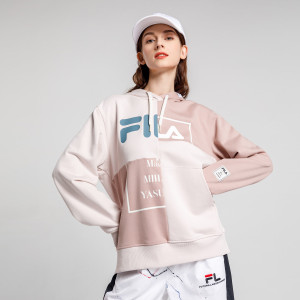 fila 斐乐mihara联名款女装百搭舒适柔软针织连帽卫衣f11w143201f