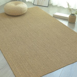 黄麻手工编织地毯侘寂客厅茶室北欧亚麻地垫麻绳草编藤编沙发垫子