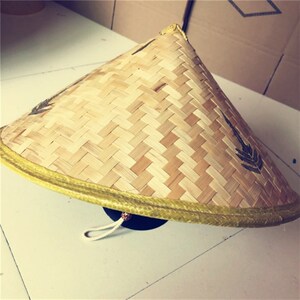 新品斗签帽斗笠帽防雨q大号斗立帽草帽男女农地竹帽农夫工用遮阳