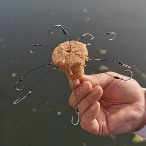 飞钩鲢鳙抛竿勾j八爪鱼钩绑好钓鱼套装大头鱼钩饵料爆炸溪流海夕