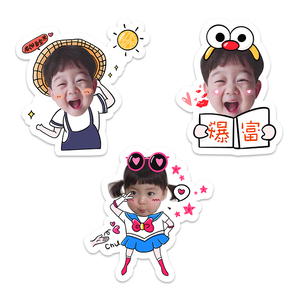 制作指示牌立牌宝宝q迎宾牌人形kt板生日布置大头照装饰百