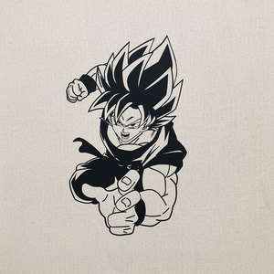 七龙珠图案孙悟空贴纸赛亚人卡通动漫人物卧室背景墙贴画防水壁纸