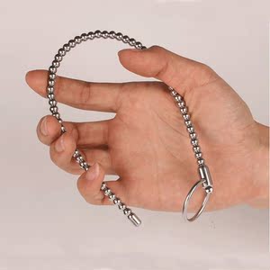 新款金属拉珠马眼棒男用插棒扩张器尿道开发刺激自慰器具性用品套