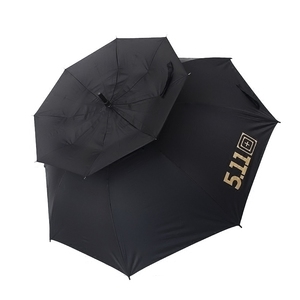 511双层黑胶金胶防晒高尔夫直柄伞长柄雨伞特勤保安迎宾商务大伞
