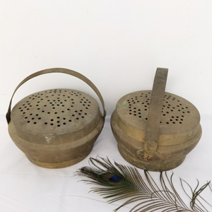 老铜暖手炉老物件小火炉怀旧收藏民国碳炉复古暖宝旧货古董摆件