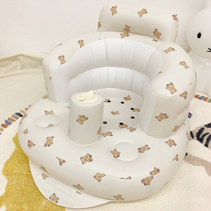 充气宝宝座椅百天满月拍照道具装饰布置婴儿30天儿童气球充气沙发