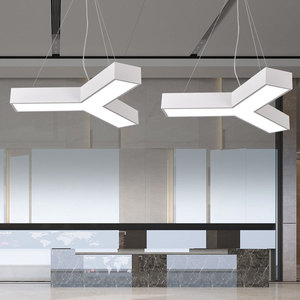 led吊灯造型灯y字形装饰拼接灯人字型办公室工作室会议室健身房舞