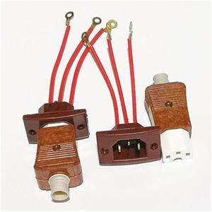 电饭锅配c件小零ni件家用连t接头通用g老式三孔陶瓷插头插口品