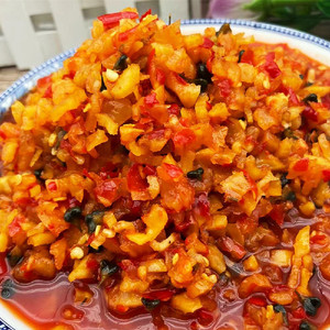 泡板蓝根500g咸菜腌制剁小米辣韭菜花椒酸辣板兰丁云南特产下饭菜