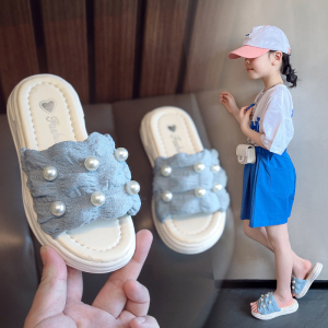 女童外穿拖鞋夏季2022新款时尚韩版可爱儿童公主凉拖软底舒适百搭