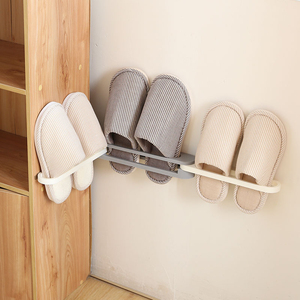 浴室可折叠拖鞋架卫生间收纳神器免打孔壁挂挂式鞋托放鞋子置物架
