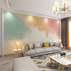 现代简约艺术墙布客厅电视背景墙壁布高端沙发壁画3D卧室床头墙纸