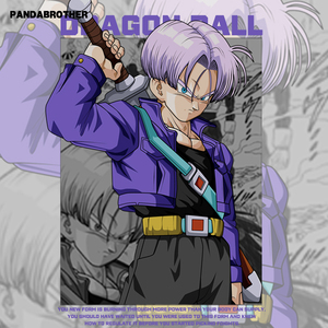 特兰克斯联名七龙珠卫衣服假两件短袖夏季t恤oversize潮牌男女ins