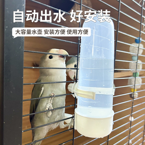 鹦鹉自动喝水器悬挂横丝鸟笼饮水器水杯大水壶配件用品大全下料器