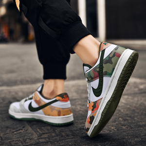 耐克aj男鞋低帮莆田sbdunk空军一号板鞋aj1迷彩鸳鸯情侣运动鞋女