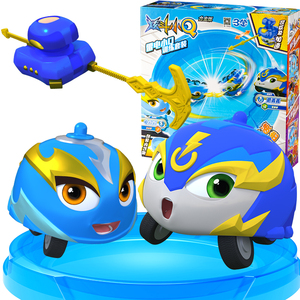 三宝 炫斗小q车陀螺玩具q萌合金加速器拉条发射坨螺炫.动对战斗盘