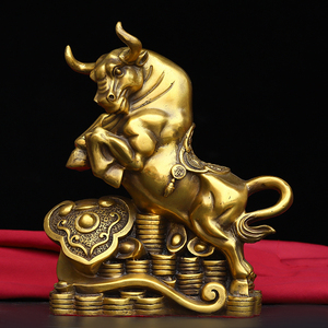 纯铜牛摆件招财进宝牛旺财福牛如意福牛家居客厅风水乔迁装饰礼品