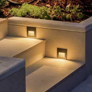 86型人体感应地脚灯户外墙角灯嵌入式过道走廊楼梯踏步台阶小夜灯