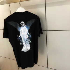 givenchy/纪梵希21ss后背天使翅膀短袖男女款t恤tee胸前字母
