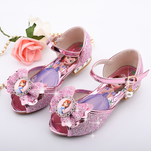 儿童平高跟水晶鞋公主